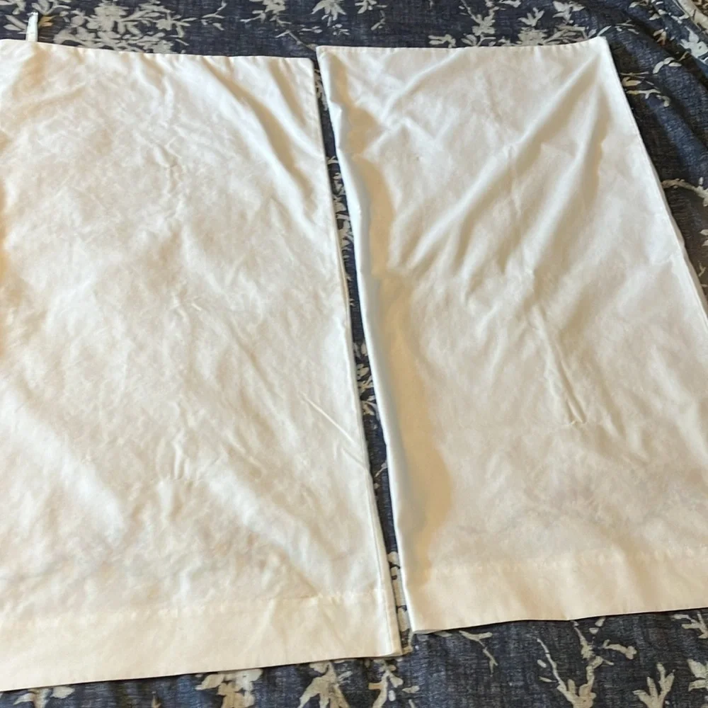 2 Vintage Lady Pepperell Grandeur embroidered butterfly white King pillowcases